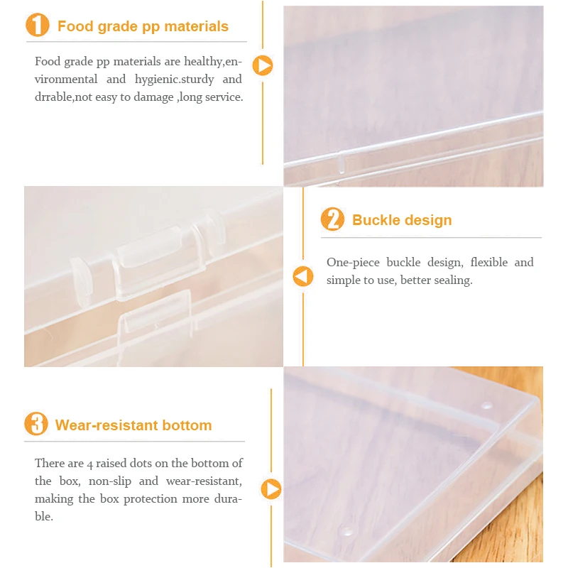 Transparent Plastic Storage Box Case 6Sizes Square Container Packaging for Crafts Beads Earring Jewelry Boxes Tools Organizer