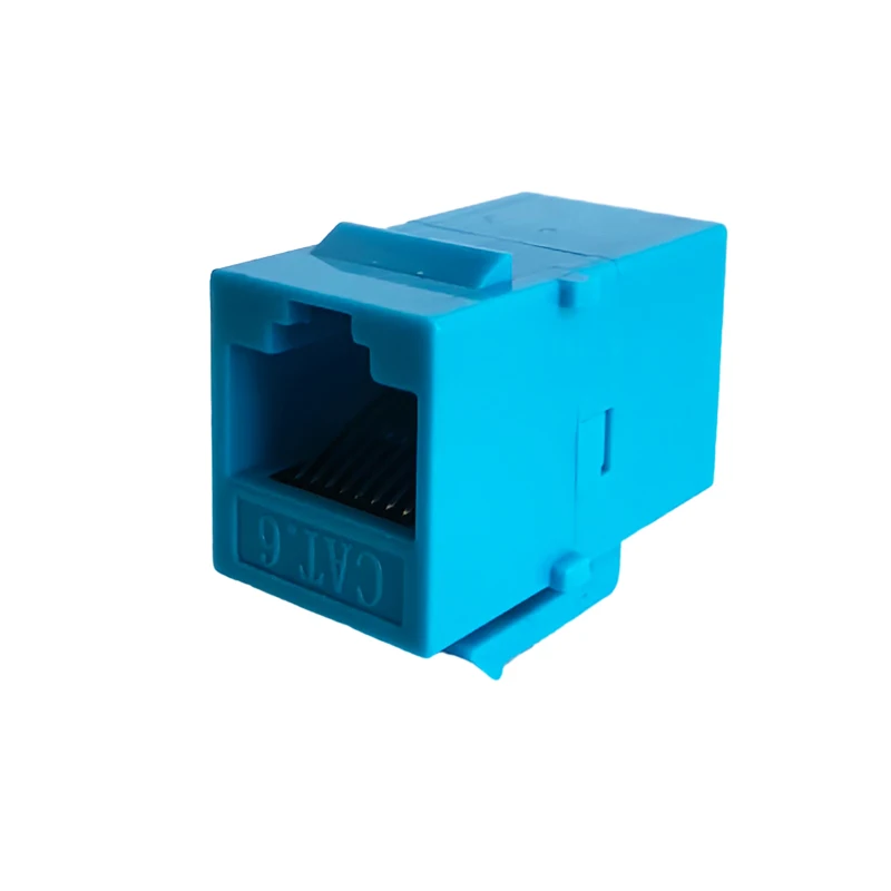 Cat6 Keystone Jack RJ45 Female Connector Blue CAT.6 LAN Ethernet Module Adapter Plug For 10GB Network Extension Socket
