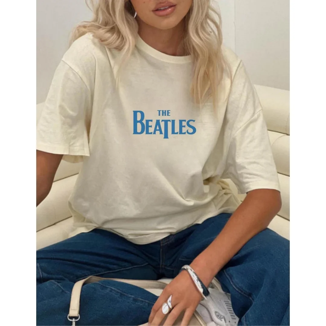 The Beatles Anthology Band T-Shirt Graphic Retro Rock Band  T-Shirt Summer Pure cotton Men's T-Shirt Clothing Tee Y2k Woman