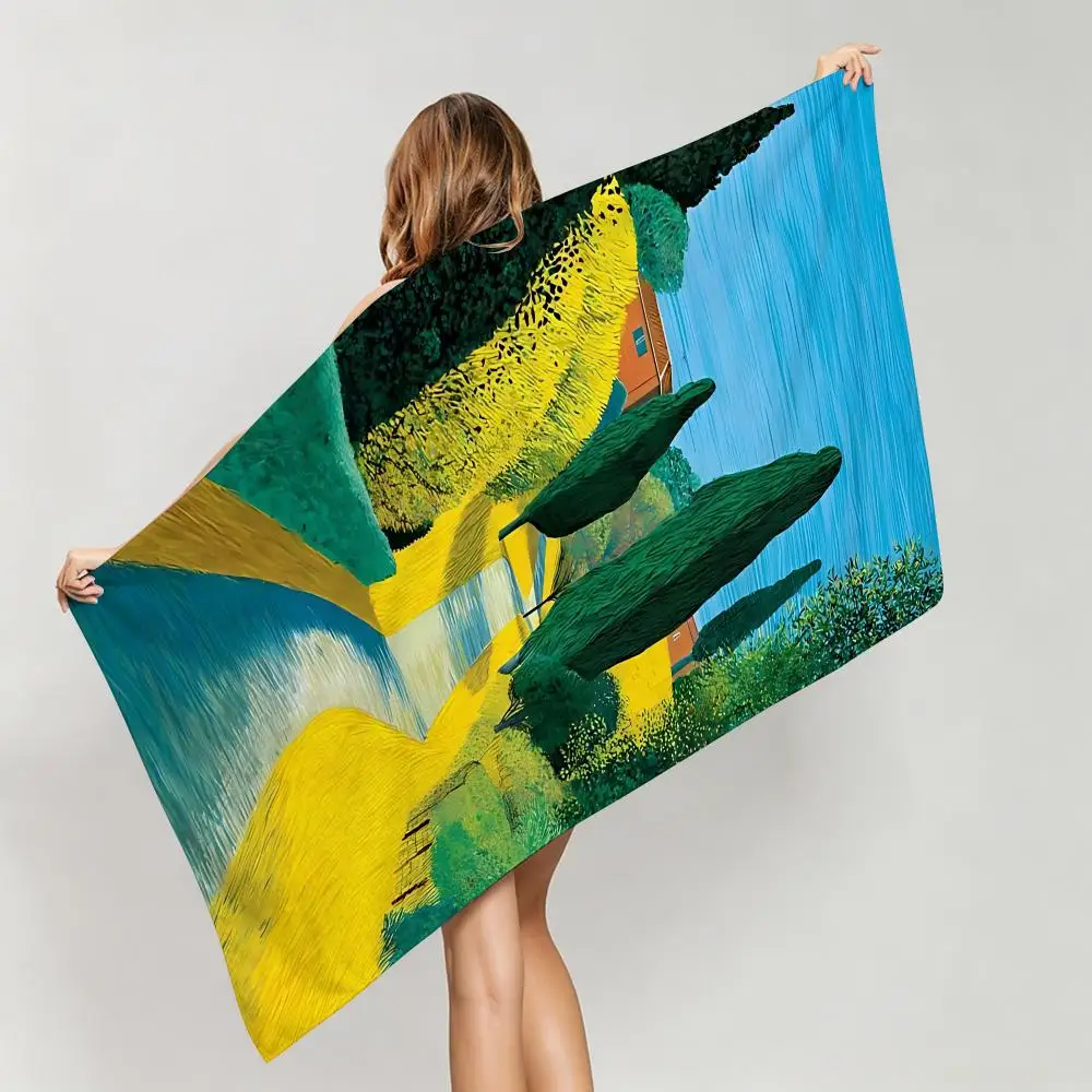 Lively D-David HockneyS Towel Five-Star Hotel Quality Eco-Friendly Ultra Soft Thick Towels & Beach Towels