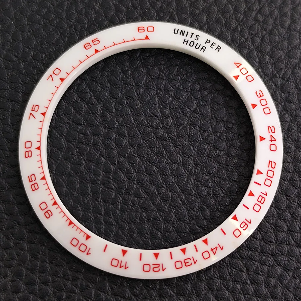 إطار سيراميك VK63 مناسب لعلبة VK63 39.3 مم * 31.3 مم إطار سيراميك أبيض مسطح ملحقات الساعة