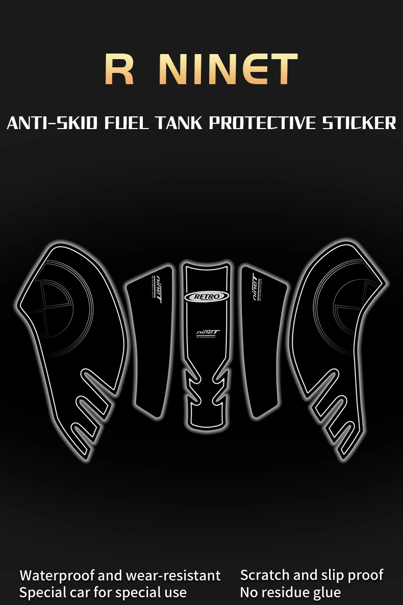 For BMW R NINET Bike Fuel Tank Protection Stickers Kits Of Motorcycle Gas Tank Abrasion Resistant Decoration Decals