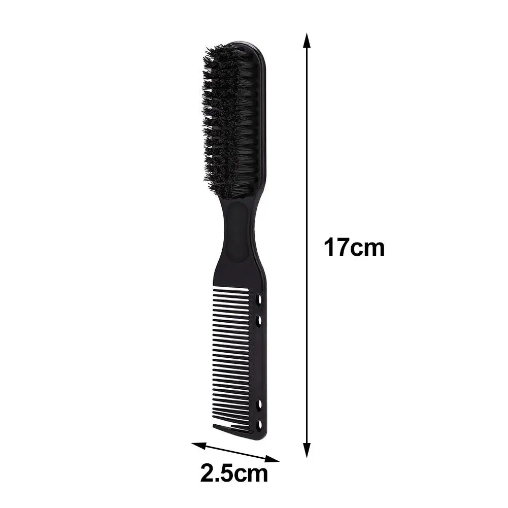 Professional Double-sided Comb Brush Small Beard Styling Brush Shave Beard Brush Barber Vintage Carving Cleaning Accessories