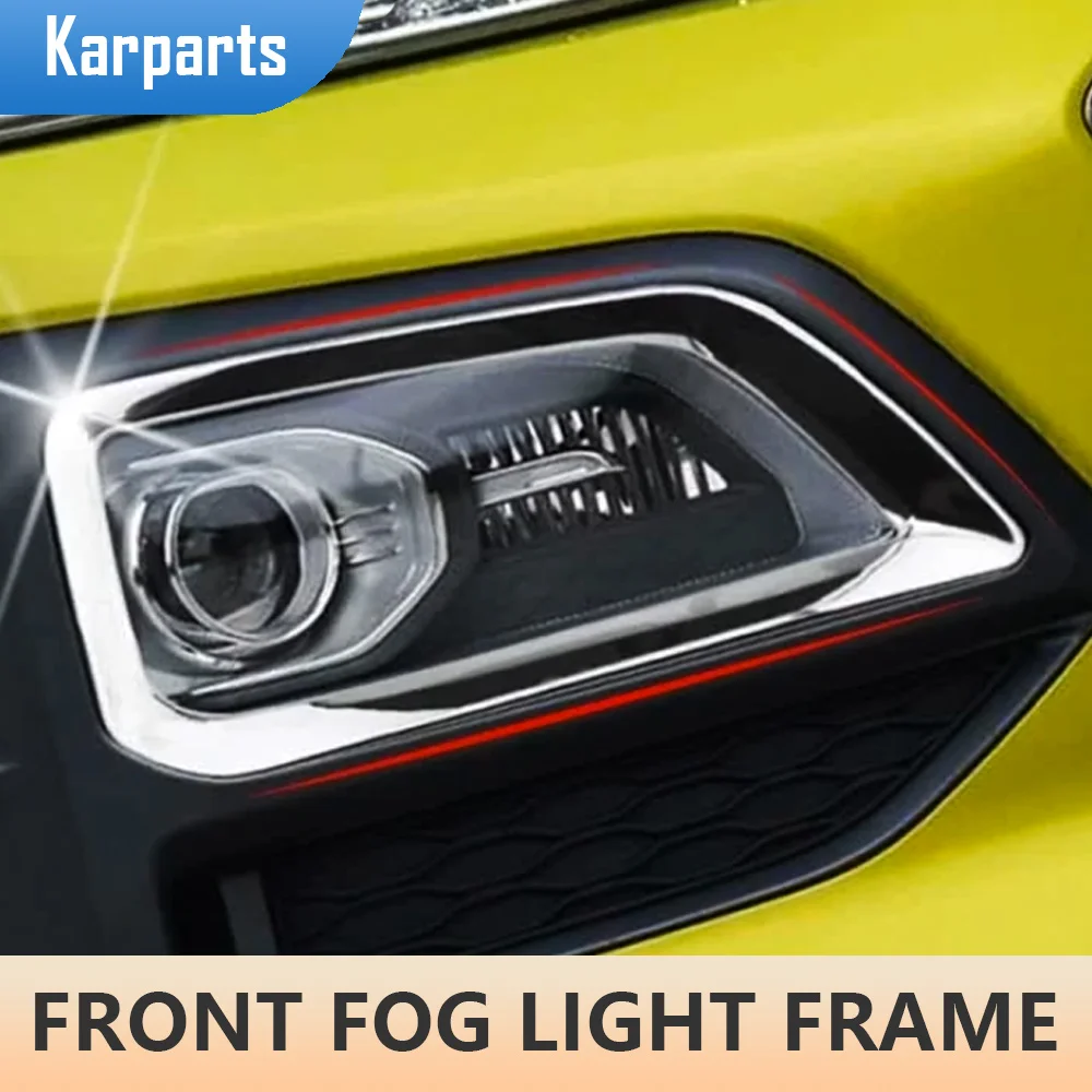 

2Pcs ABS Chrome Car Front Fog Light Lamp Cover Trim Decoration Sticker for Hyundai Kona Kauai 2017 2018 2019 2020 Accessories