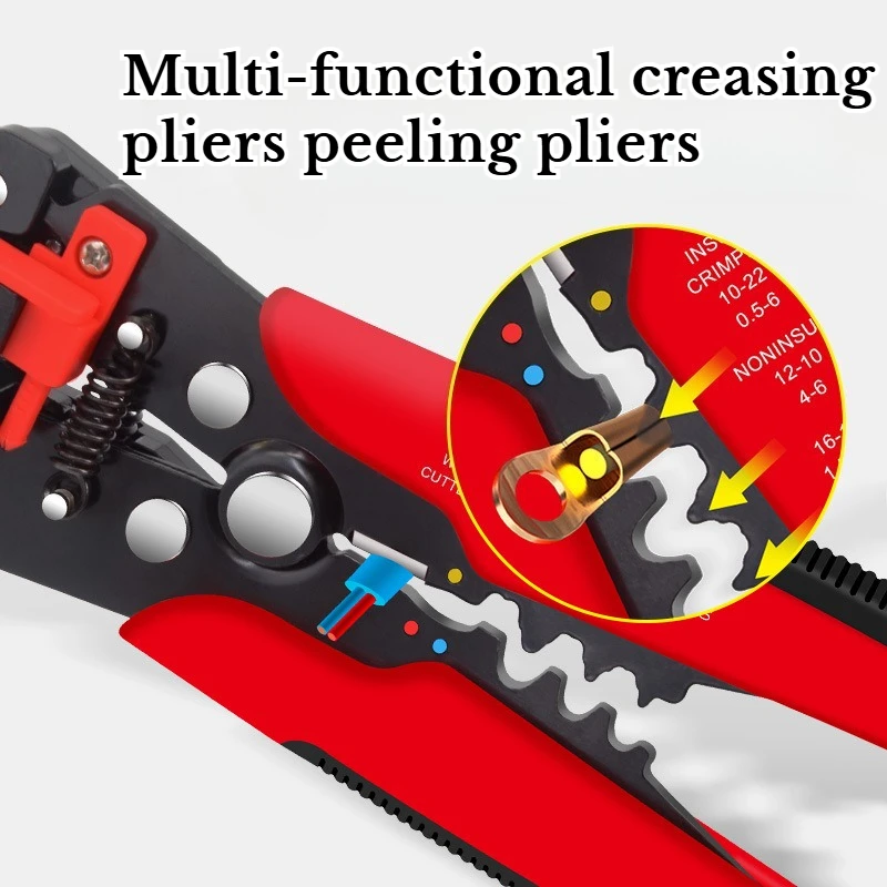 

Quick Wire Stripper Multi-functional Wire Pressing Stripping and Peeling Pliers for Electricians Manual Wire Cutting Pliers