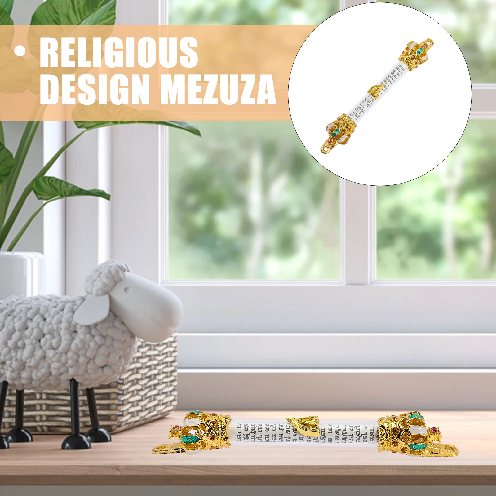 

Metal Mezuzah Religious Side Decoration Home Door Mounted Crafted Judiac Gift Delicate Metal Mezuza With Scroll Bathroom
