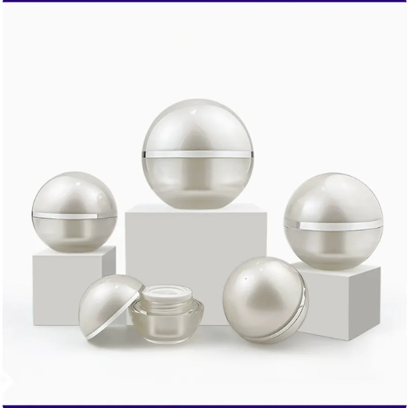 10g 15g 30g frasco de creme para os olhos frasco de creme facial plástico ouro/branco pérola caixa de sombra vazio caixa de creme acrílico recipiente cosmético