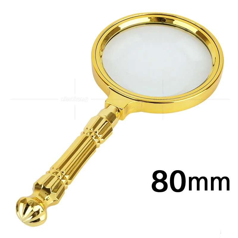 Handheld Magnifying Glass Portable Glass Lens Magnifier for Viewing Jewelry Newspaper Reading High Definition Eye Loupe Glass