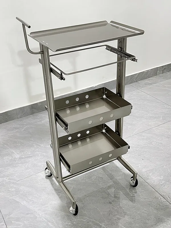 Kapper Gereedschapskast Roestvrij staal Kapper Gereedschapskast Kapsalon Speciale kar Multifunctionele plank Haar knippen