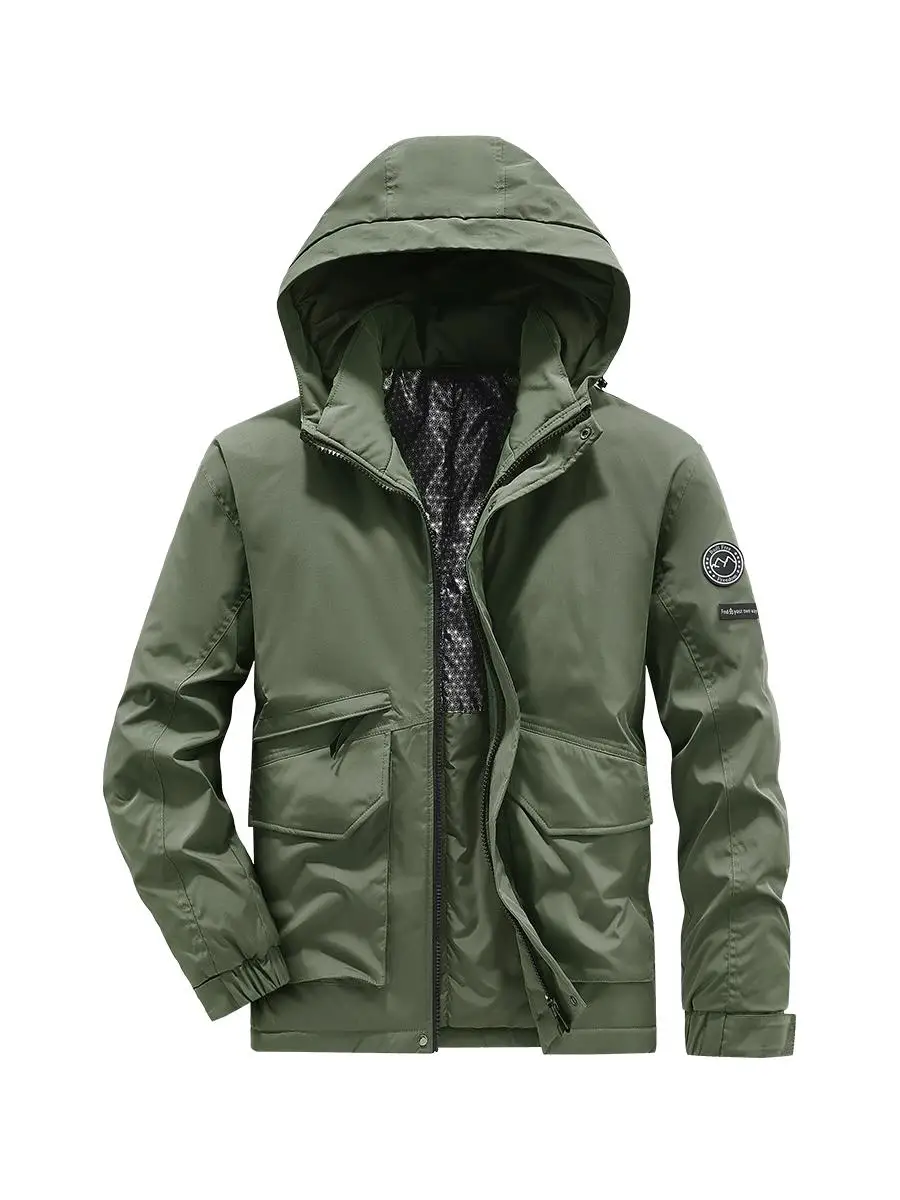 

Мужская зимняя утепленная куртка из полиэфирного волокна для низких температур, для активного отдыха, повседневная, модная, теплая