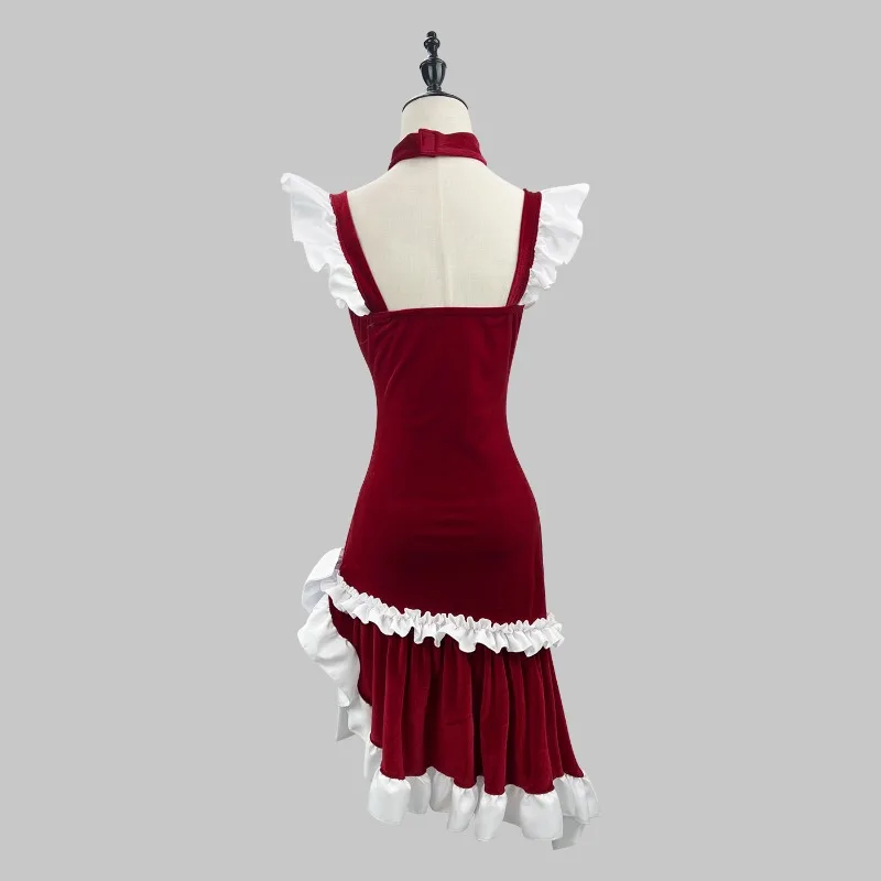 

Christmas Bodycon Dress French Style Lolita Gown Plus Size Cosplay Costume Xmas Outfit for Show Party Carnival Stage Performance