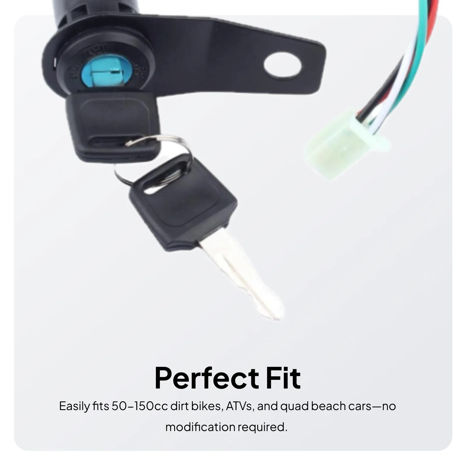 Ignition Key Switch on/Off Key with 2 Keys Easy Installation Solid Electric Door