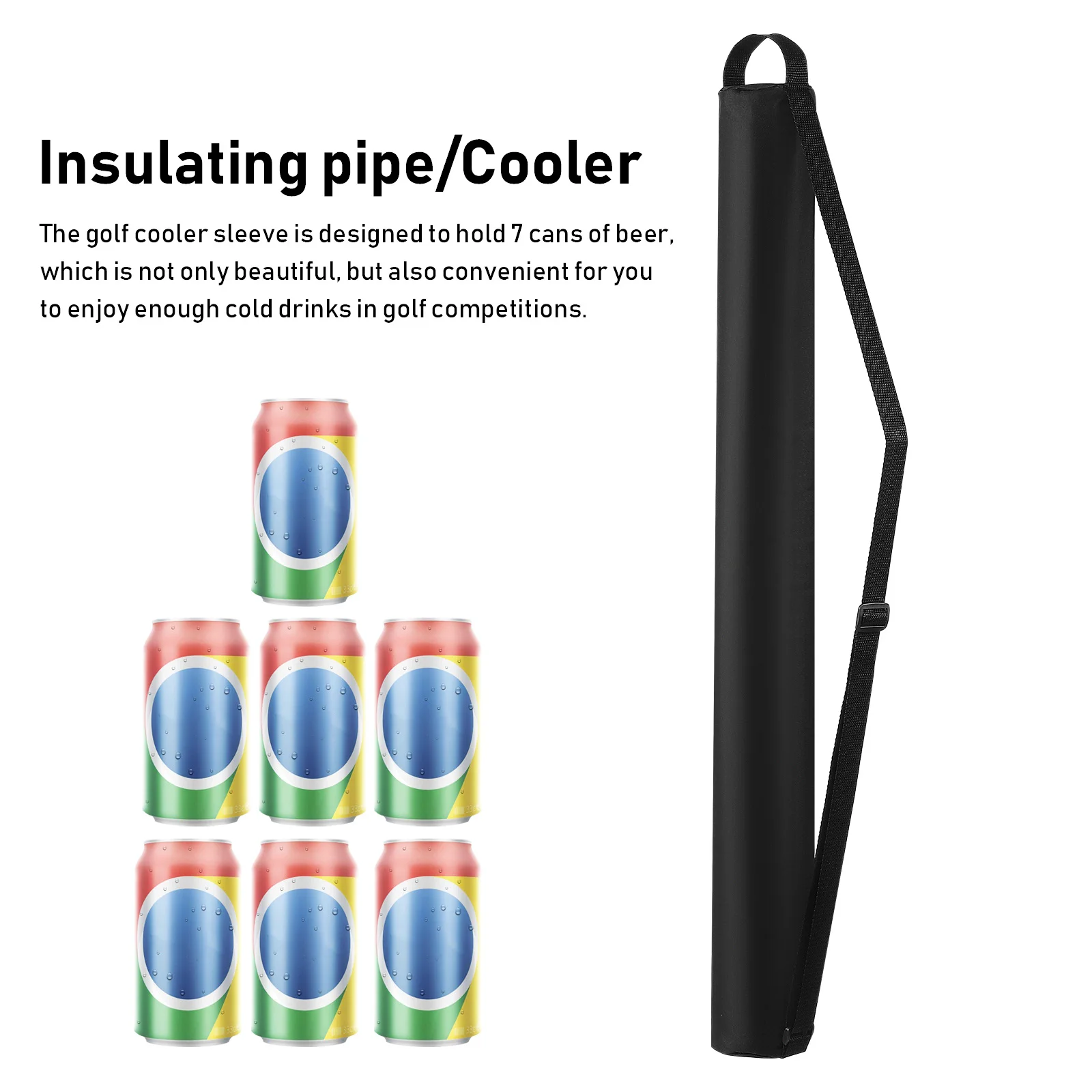 2Pcs Golf Bag Cooler Sleeves Holds 7 Cans Insulated Beer Sleeve for Outdoor Activities Golf Trips Beach Gatherings Convenient