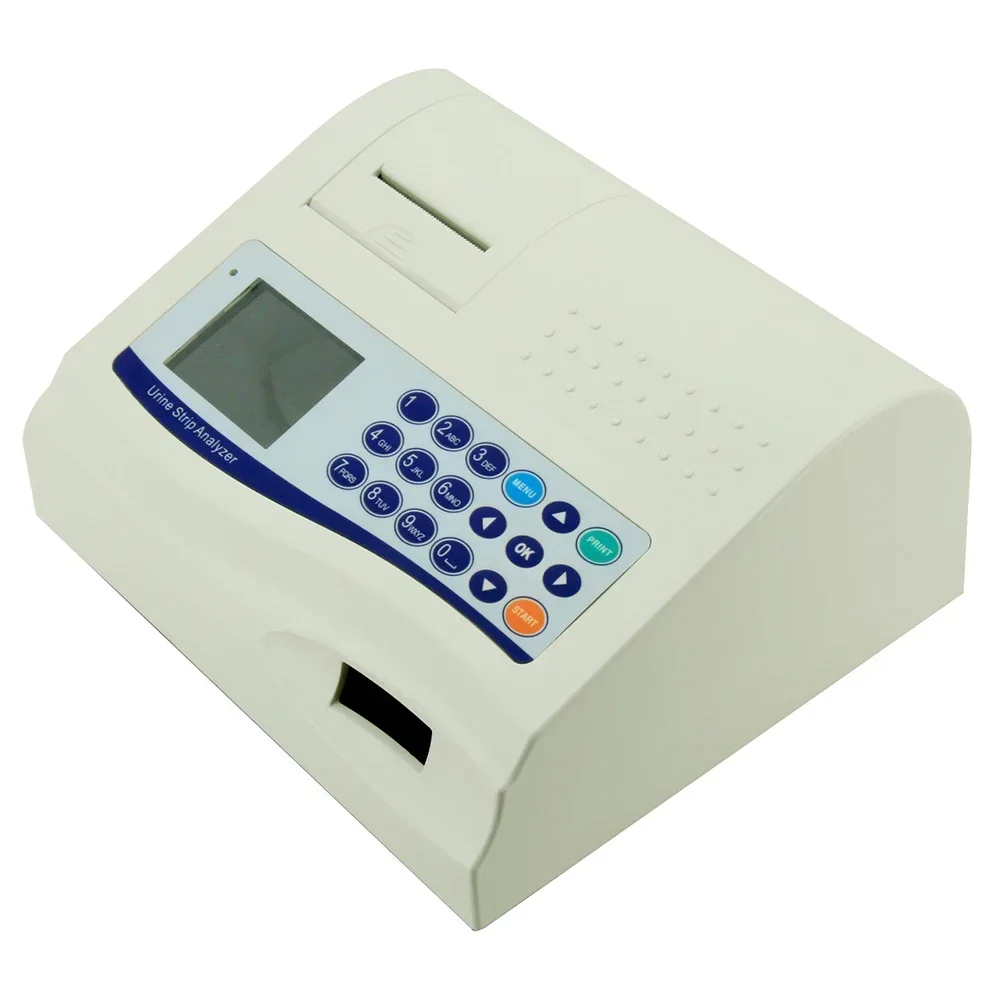 BC400 Urineanalysator 2,8 "LCD Urine-testmachine GLU BIL SG KET BLD PRO URO NIT LEU VC en PH Biochemie-analysator met printer