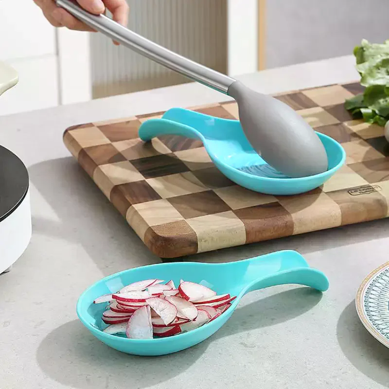 Spoon Rest Large Plastic Spoon Holder Heat-Resistant Cooking Spoon Rest Coffee Spoon Holder Dishwasher Safe Spoon Rest
