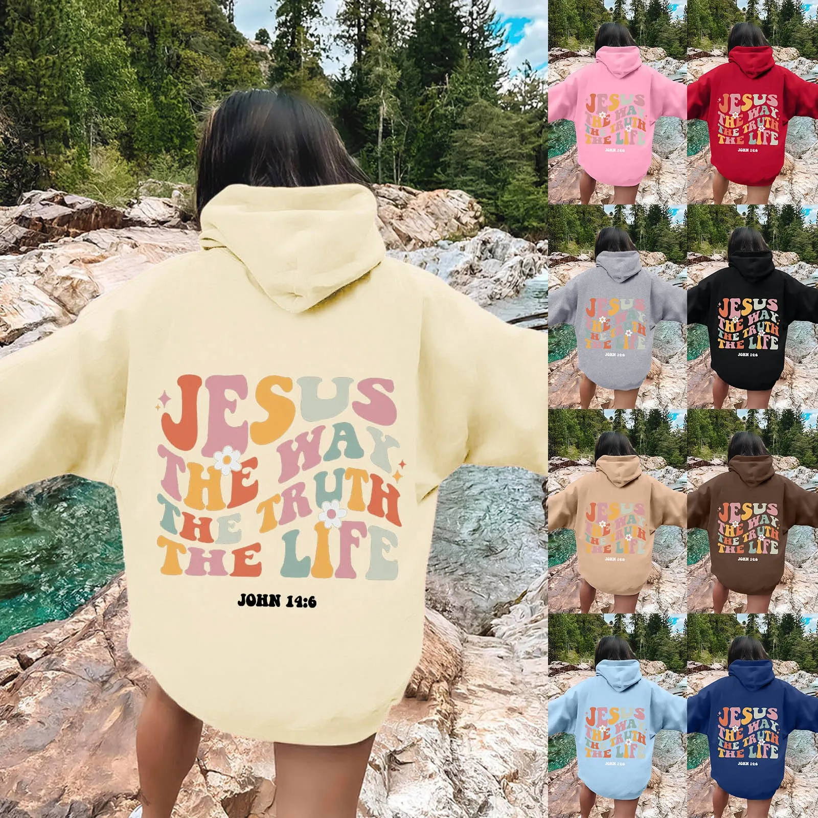 

Women's Letter Graphic Hoodies Oversized Pullover Tops Casual Long Sleeve Hooded Drawstring Sweatshirt Women Hoodie Sweatshirts