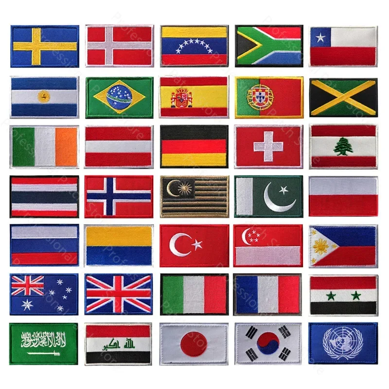 Naszywka z haftem flagi Rosja Hiszpania Turcja Francja UE Taktyczna naszywka wojskowa Plecak wojskowy Naszywki dekoracyjne z tkaniny Pętla z haczykiem
