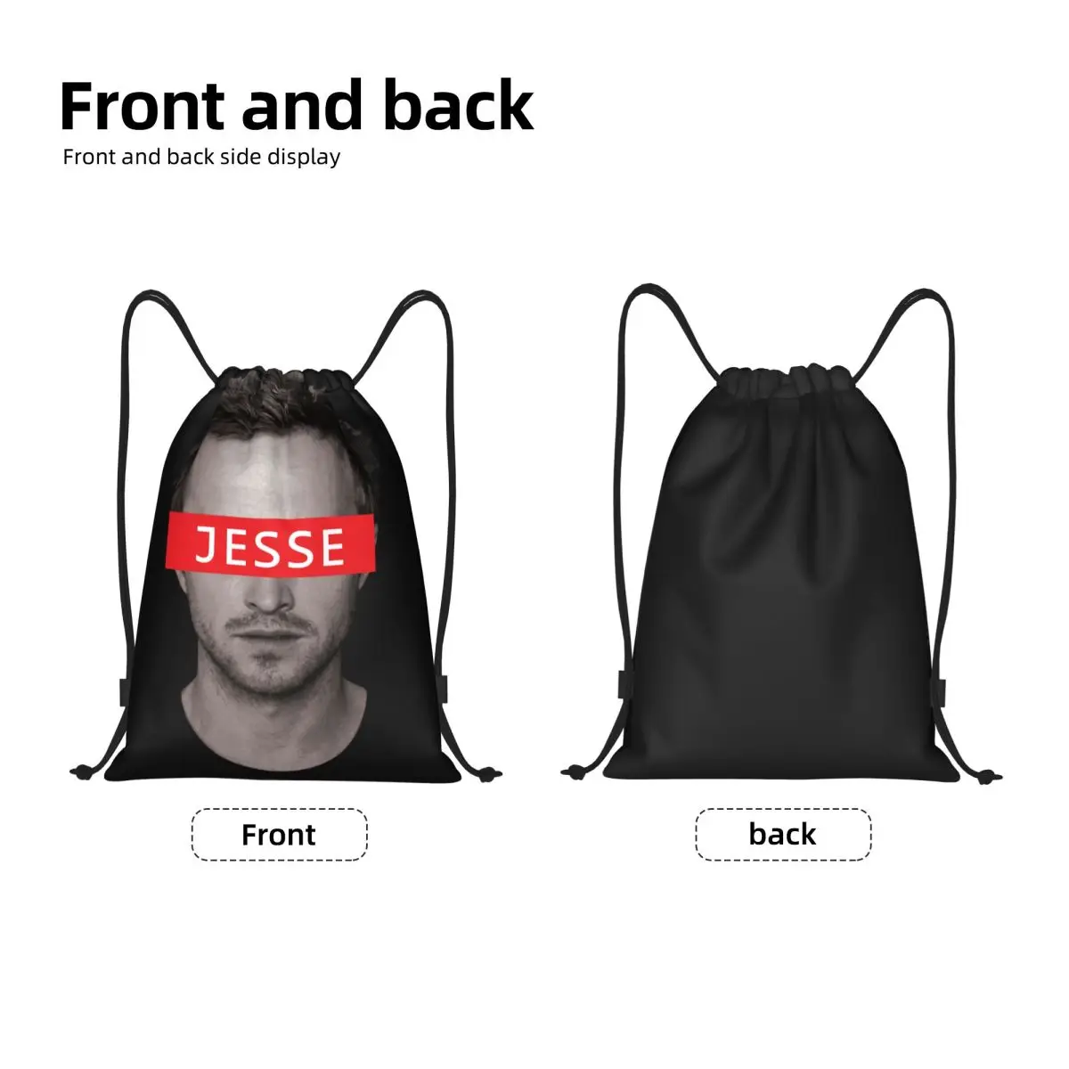 Jesse Pinkman Breaking Bad Drawstring Backpack Sports Gym Bag String Sackpack for Running