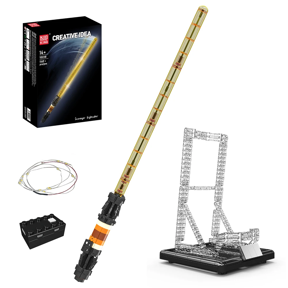 Mould King 10238 Star Movie Spielzeug Scavenger Lichtschwert Baustein-Set mit LED-Teilen Montage Cosplay Bausteine Kinder Weihnachtsgeschenk