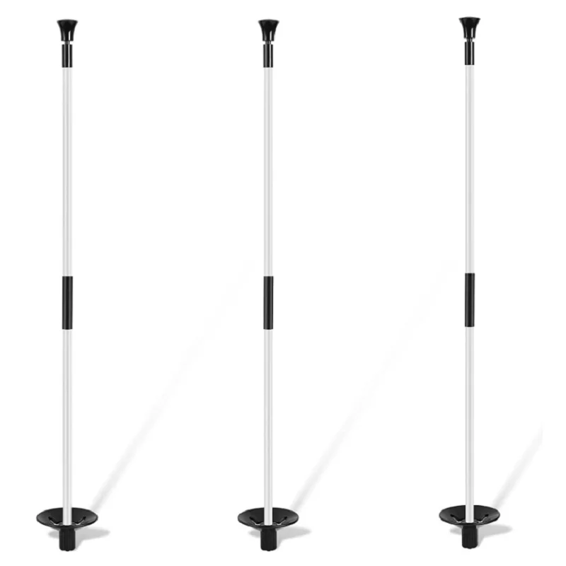 Zestaw 3 automat treningowy do golfa zielony Flagstick Flag Stick dla stoczni przenośne włókno szklane 2-sekcja Pole golfowe Pin maszt Mini zestaw do golfa