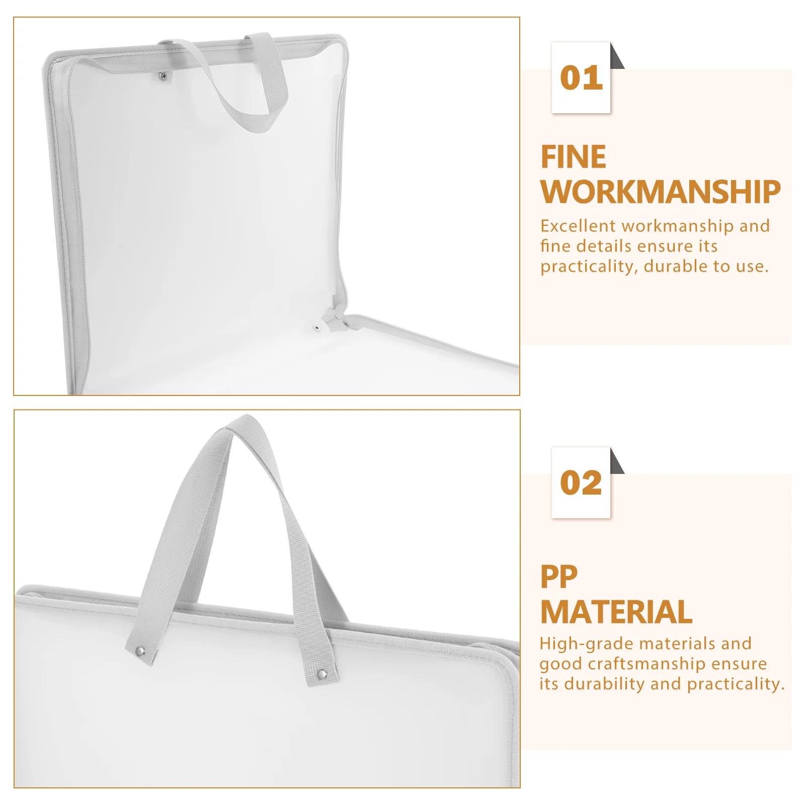 Drawing Paper Storage Bag Artwork Portfolio Folder Exam Pouch Portable Document Test Student Organizer Pp Handheld File