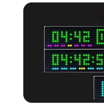 RGB LED Music For Spectrum Analyzer Clock Transparent Case Sound Reactive Light Visualizer Electronic Desk Decor For Tech Enthus
