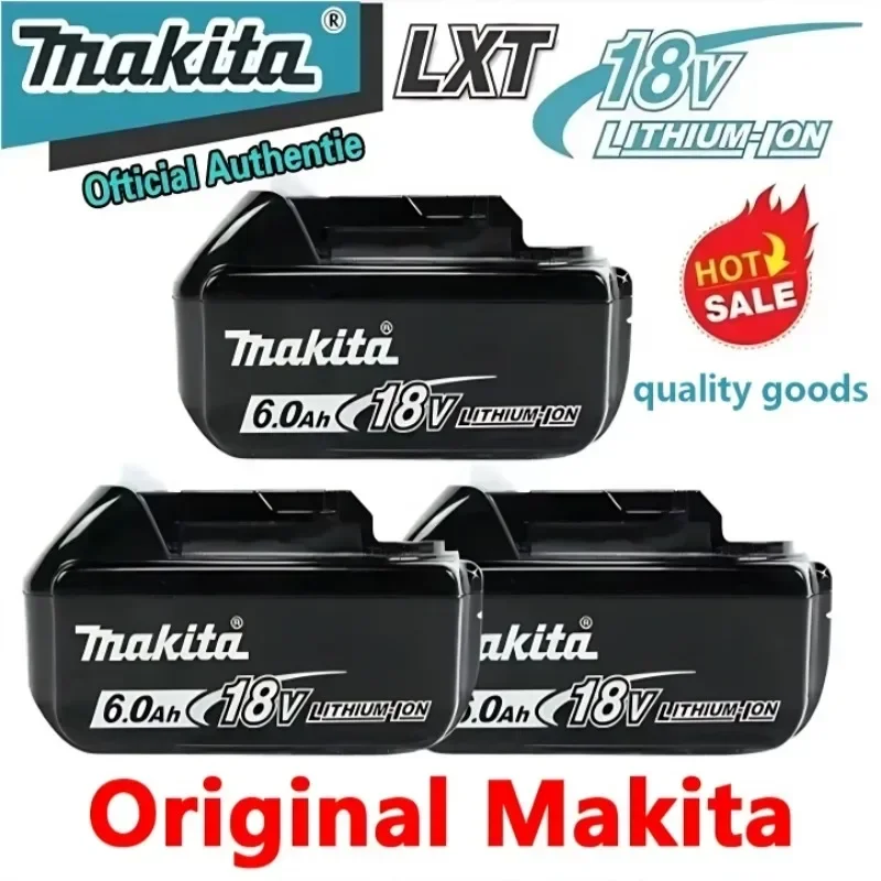 

100% New Original 18v Makita Battery and Charger BL1860 BL1850B BL1850 BL1840 BL1830 Replaced with Makita 18650 6.0Ah Power Tool