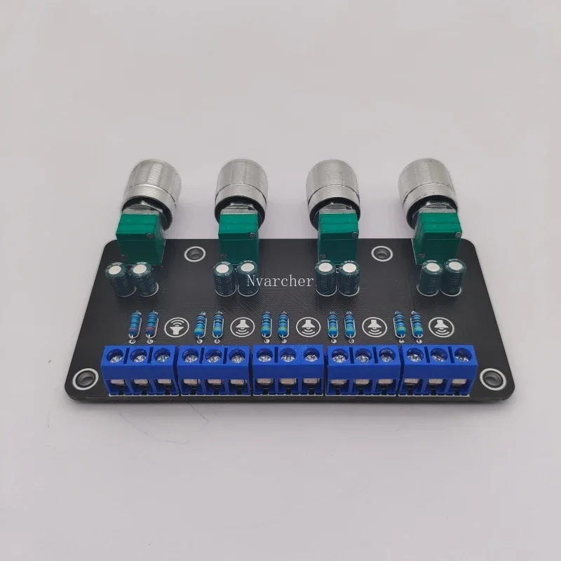 1 input 4 output pemisah sinyal audio tombol volume kontrol independen beberapa sinyal (terminal 3P)