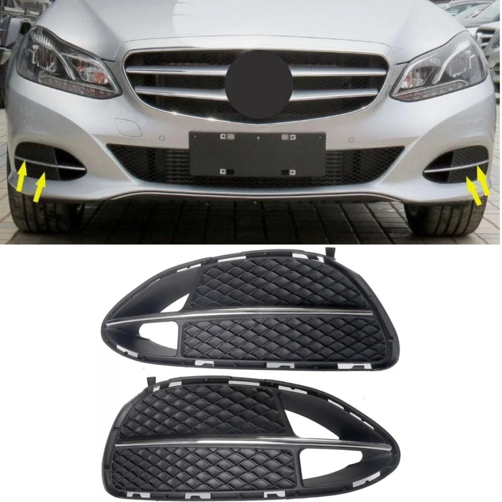 Front Bumper Fog Lamp Cover A2128851922 A2128852022 A2128852921 A2128853021 For Mercedes Benz E-Class W212 2014-2016 E250 E350
