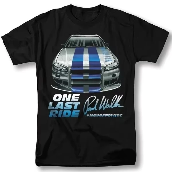 

Fast and Furious Shirt Movie Paul Walker Classic T-Shirt Cotton Brand Printed T-Shirt Men's Summer Casual Y2K Top Harajuku