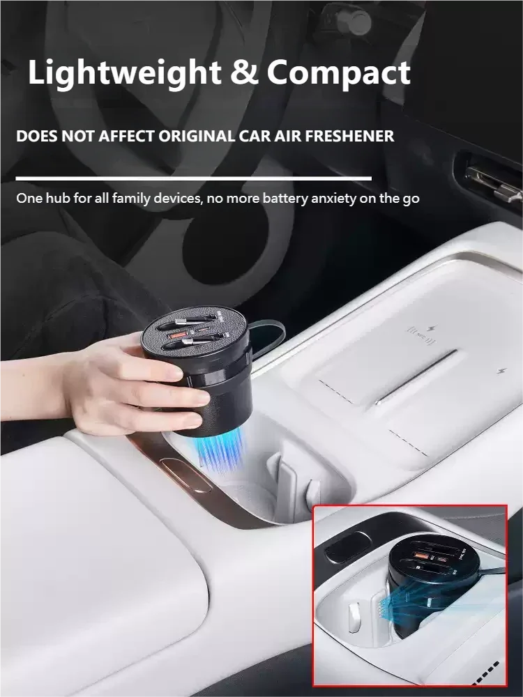 For XPENG P7+ 2025 2026 2027 TAJIAN Super Fast Charging Rack Expansion Dock Car Central Type-C Phone Docking Station Fits view 3