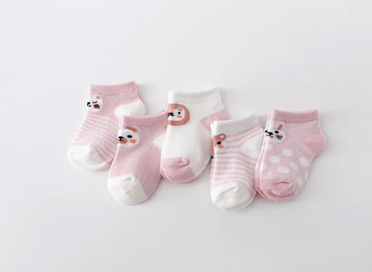 5 Paare/los Infant Baby Socken Für Mädchen Jungen Sommer Mesh Dünne Baby Socken Baumwolle Casual Druck Neugeborenen Kleinkind Junge Socke 0-24Month – Detail 21