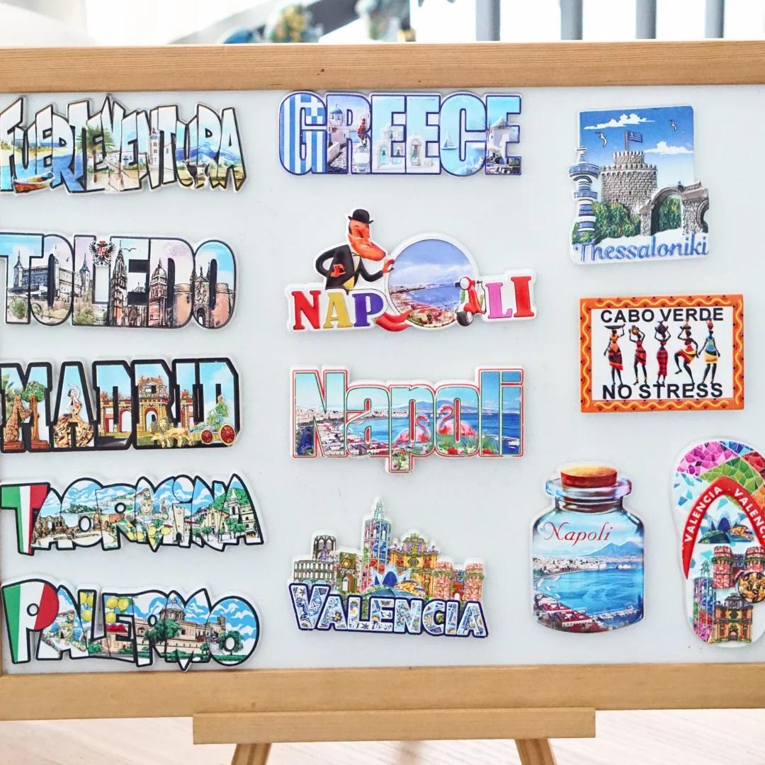 

1Pc, Holiday Gift, Greek Refrigerator Magnet, Greek Scenery Refrigerator Magnet, Valentine Scenery Characteristic Magnet