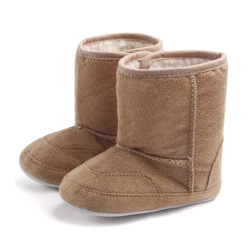 Baby Shoes Winter Infant 12cm-13cm-14cm Ankle-covered Booties UGG Suede Korean Style TPR Sole Anti-slip Warm Winter MJ0407