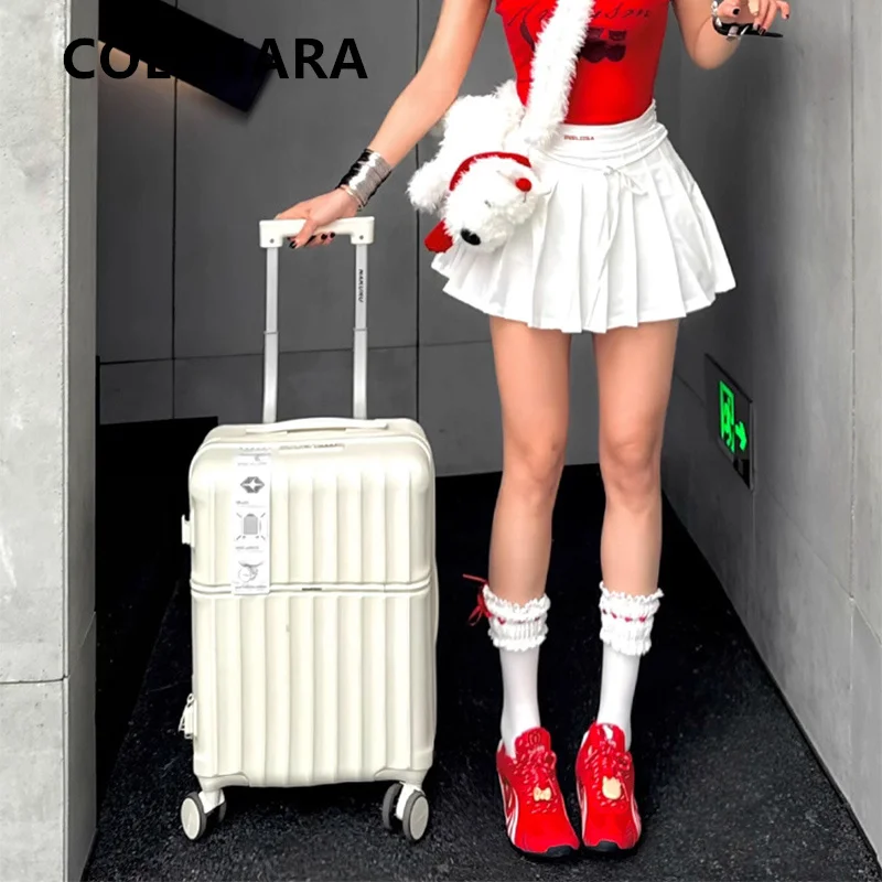 

KLQDZMS 20"24"26Inch Luggage Travel Bag Large Capacity Trolley Case New Boarding Box PC Password Box Women's Cabin Suitcase