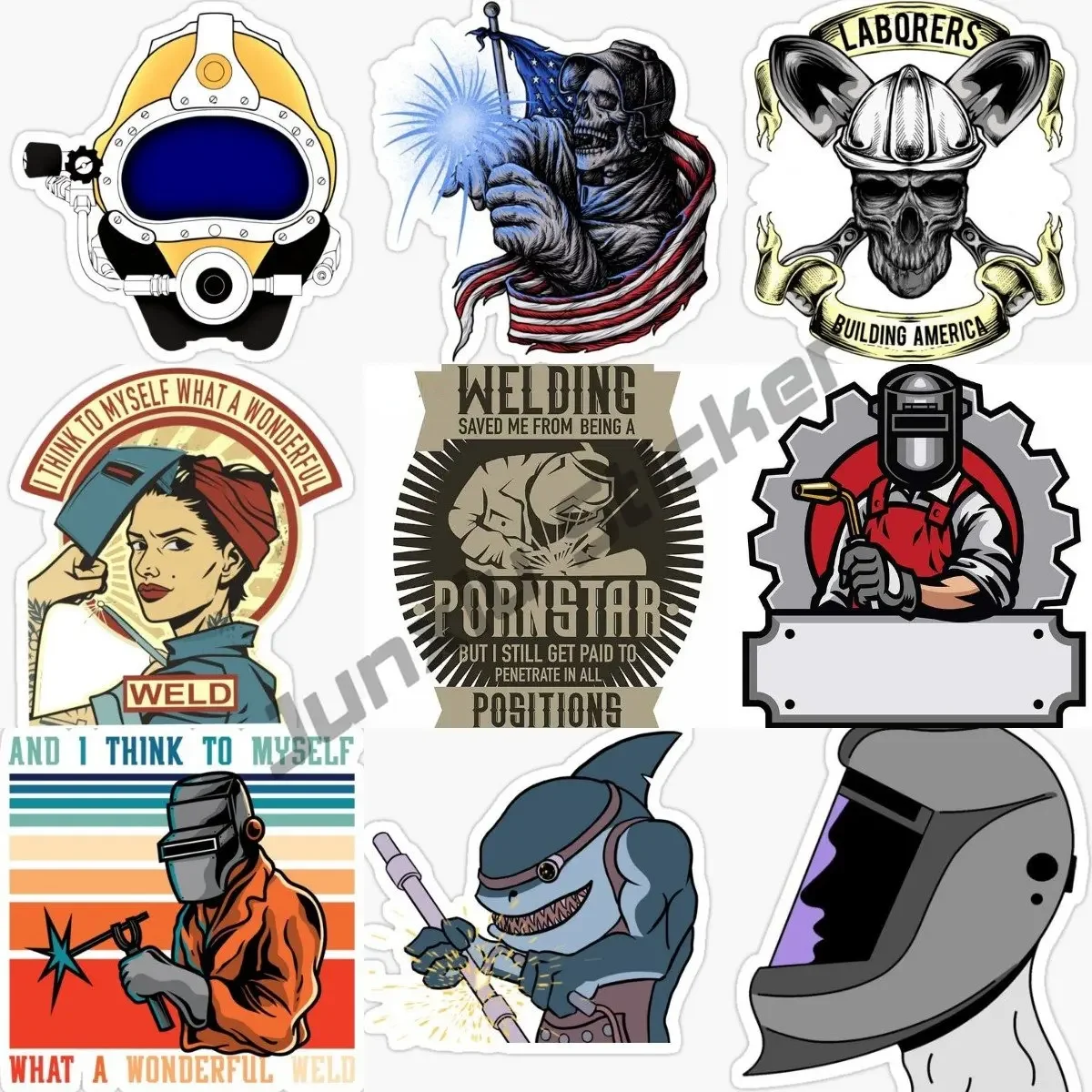 

Welding Welder Car Stickers Refrigerator Fine Decal Sunscreen Car Decoration Stickers