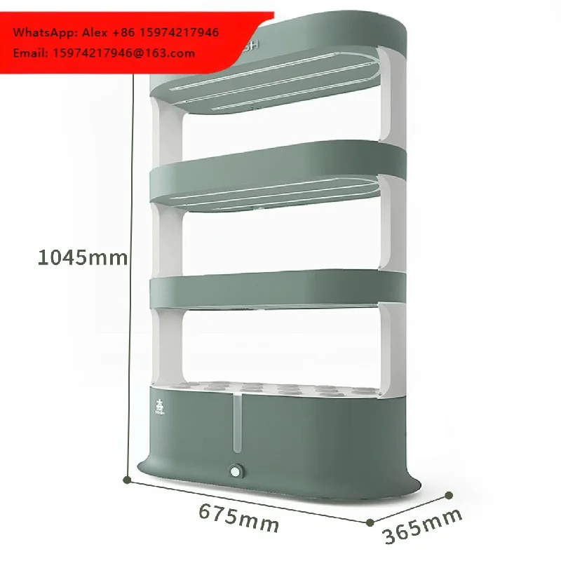 Best Home Garden Indoor Hydroponic Control Growing System Kit 4-Layer Vertical Flower Pots Planters Eco-Friendly Self-Watering