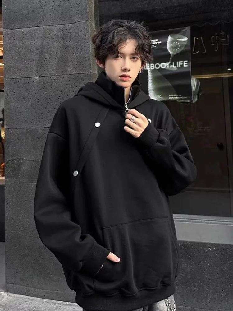 

Мужская толстовка Cleanfit с капюшоном, на пуговицах, с флисовой подкладкой, плотная, для осени и зимы, повседневная, стильный дизайн