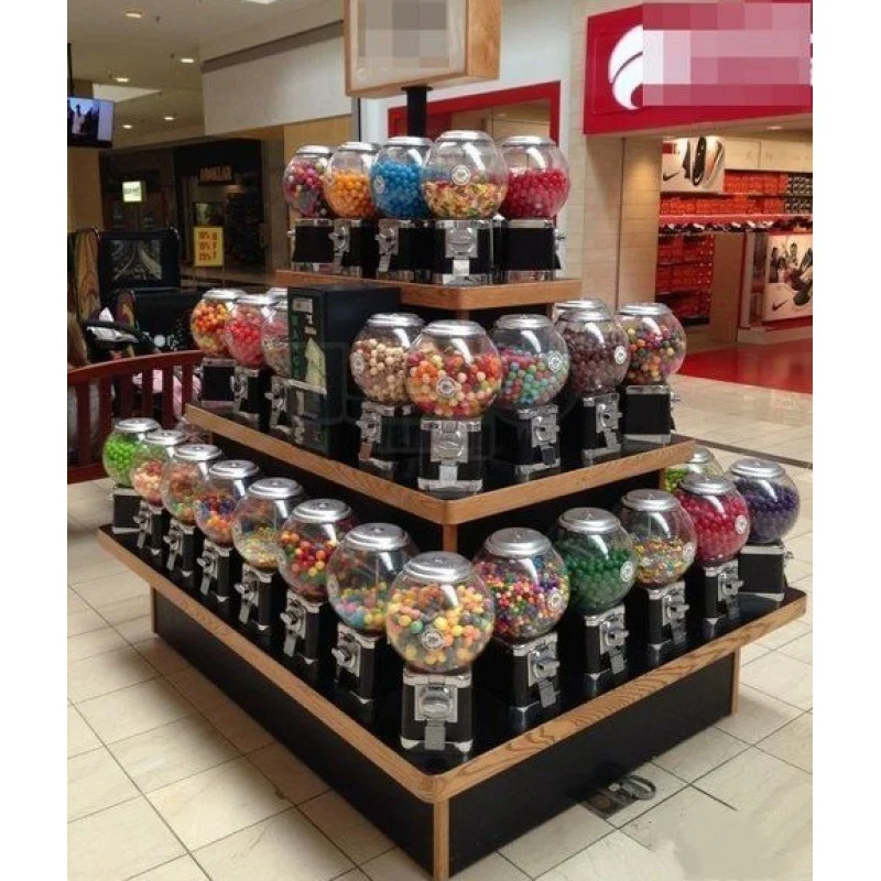 custom，Customized Size Candy Showcase Retail Wooden Snack Showcase Kiosk for Shop Tree Shape Candy Display