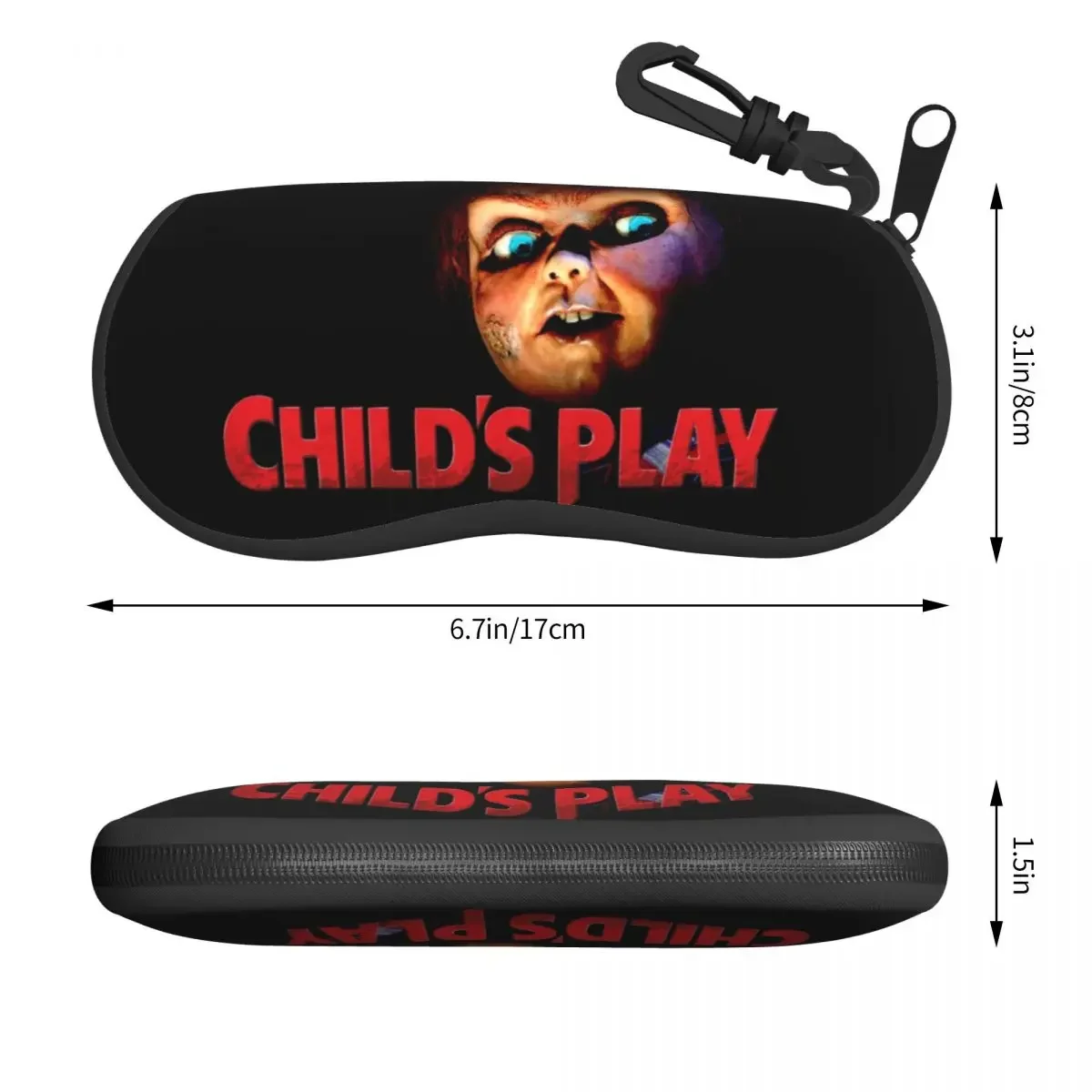 Chucky Killer Eyeglass Glasses Case Women Men Soft Child's Play Sunglasses Protective Bag