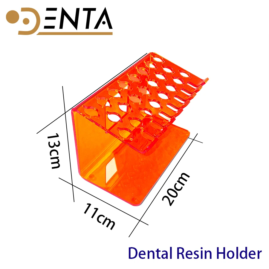 Dental Composite Resin Holder Case Frame Transparent orange Dentistry Clinic Storage Box Dentist Tool and accessories