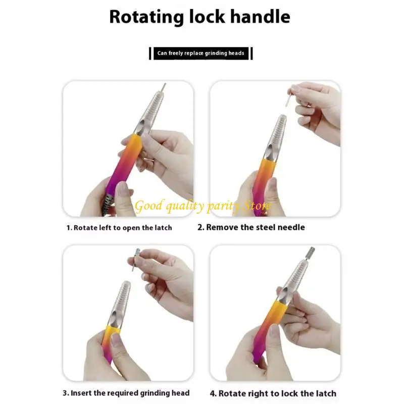 M4YA 電動ネイルグラインダー逆回転充電式コードレス爪やすり 35000 RPM ブラシレスモーター 6 サンディングバンド