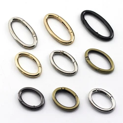 1Piece Metal Oval O Ring Buckle Snap Hook Spring Gate Trigger Clasps Clips for Bag Strap Parts Keychain Hooks Accessory