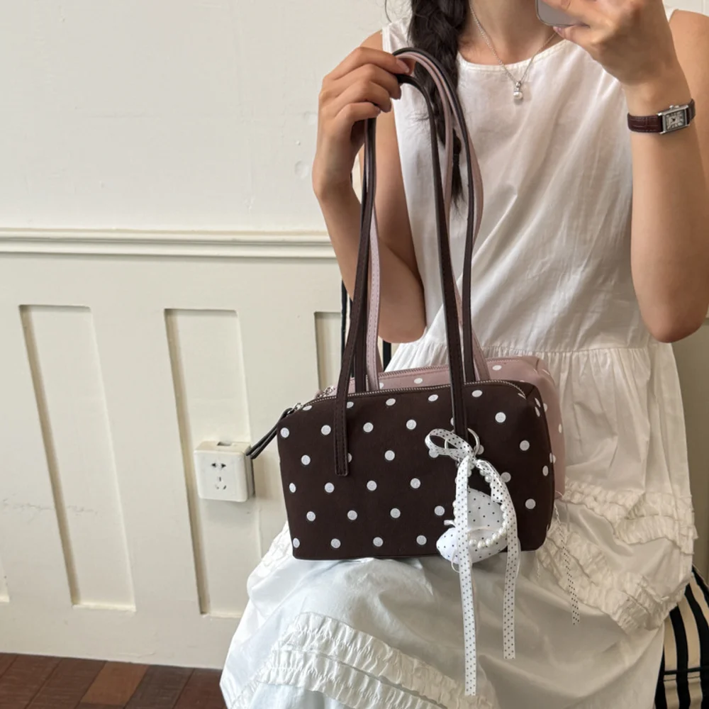 Wave Point Shoulder Bag 2026 Large Capacity Commuter Niche Design Handbag Underarm Bag for Women