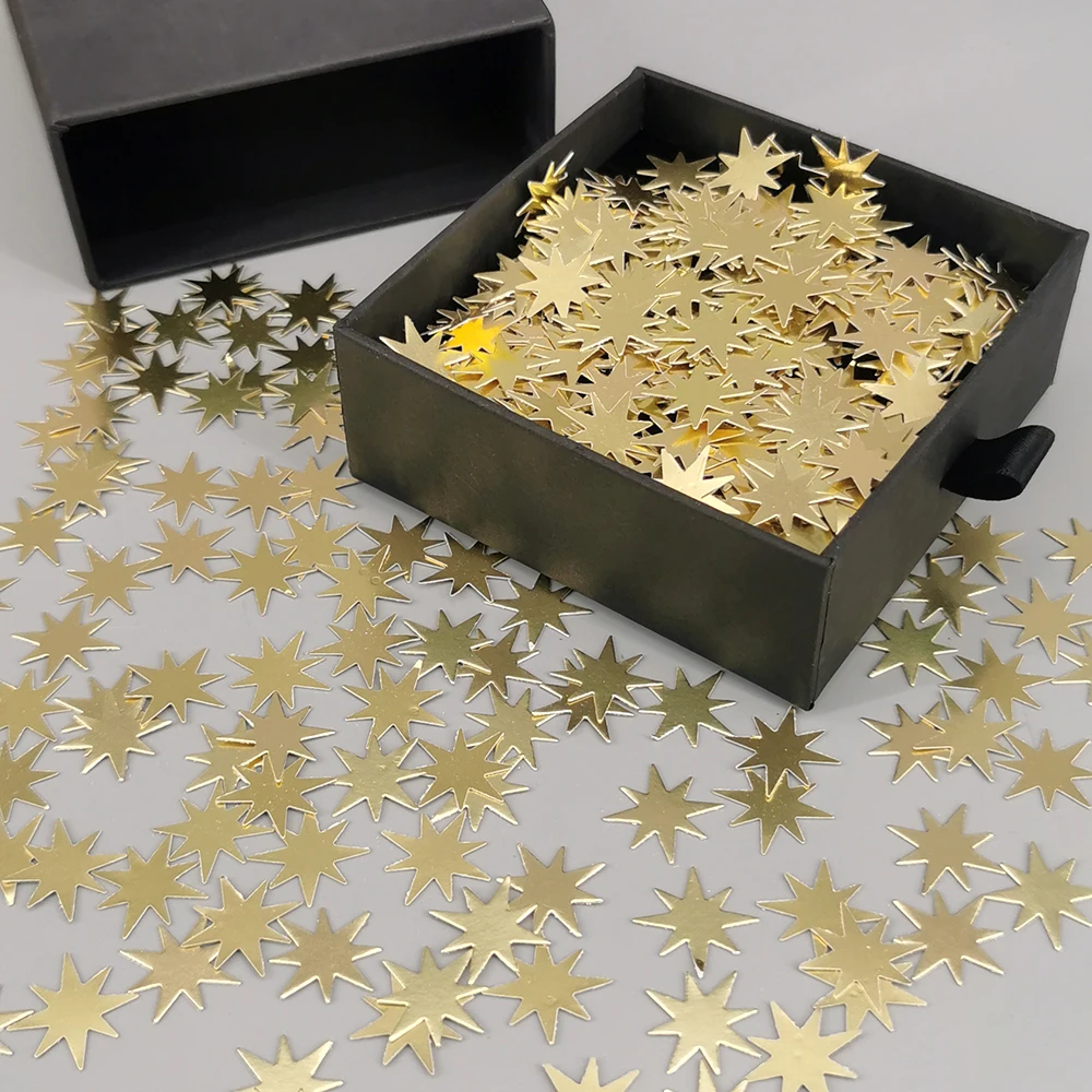 15g Glitter Paper Star Gold Confetti DIY Wedding Birthday Party Balloon Supplies Christmas Tree Props Gift Box Table Decoration