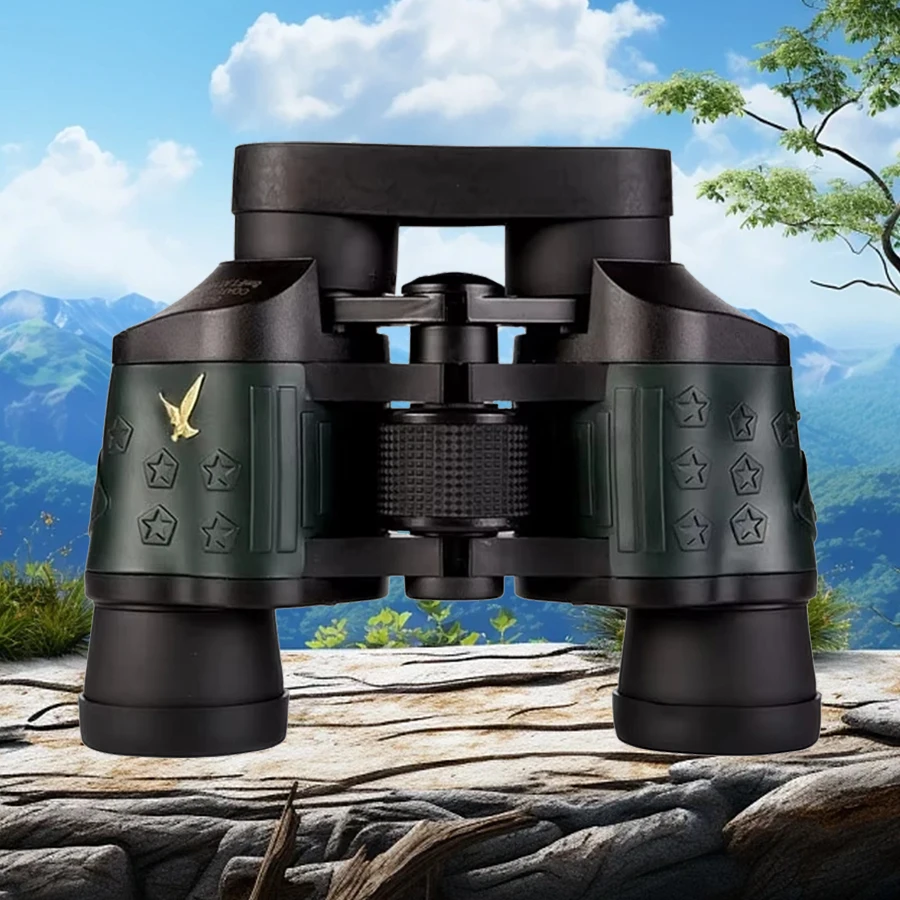 

60x60 High Magnification Green Powerful Binoculars HD Bak4 Professional Suitable for Outdoor Sports Bird Watching Camping Hiking