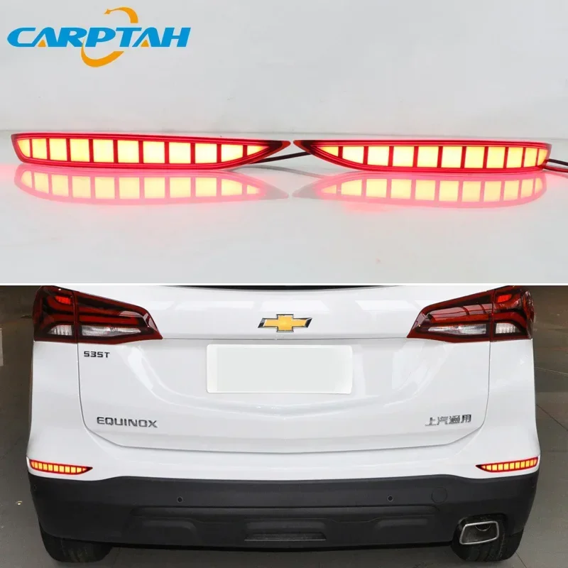 Car LED Rear Indicators For Chevrolet Equinox 2022 12V Turn Signal Lamp Bumper Brake Light Reflector