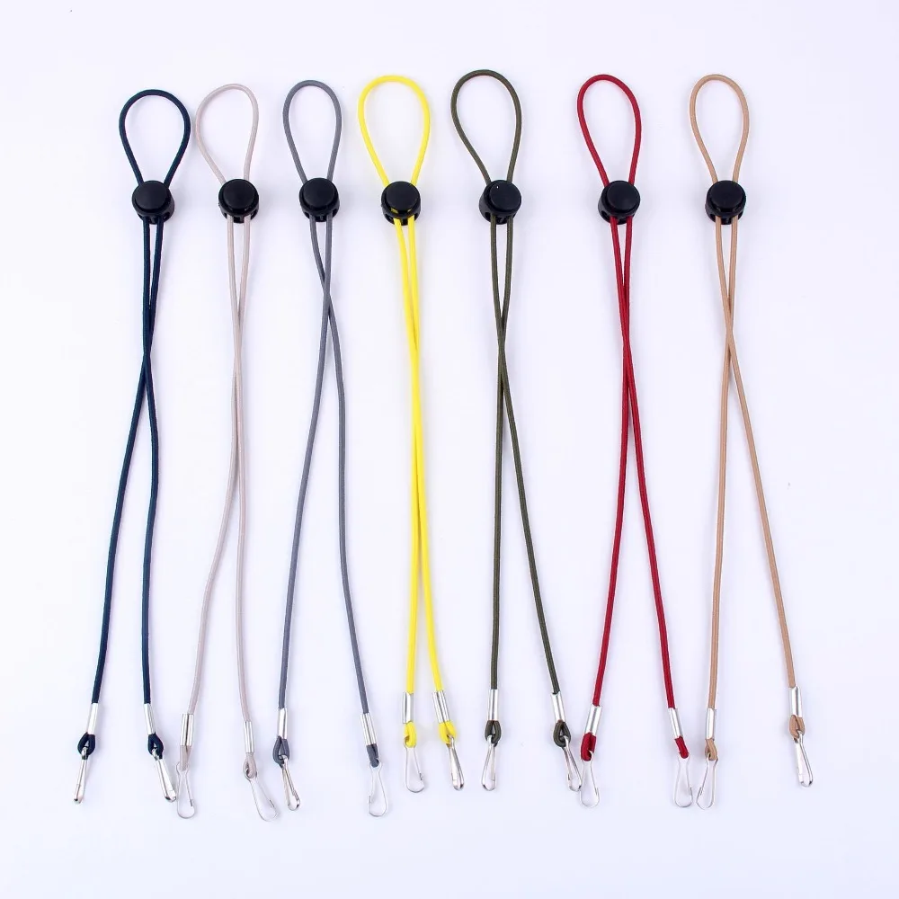 5PCS Flexible Removable Elastic Hat Chin Cord Straps Adjustable Cord Fasteners Hat Retainer Chin Strap Clip for Unisex