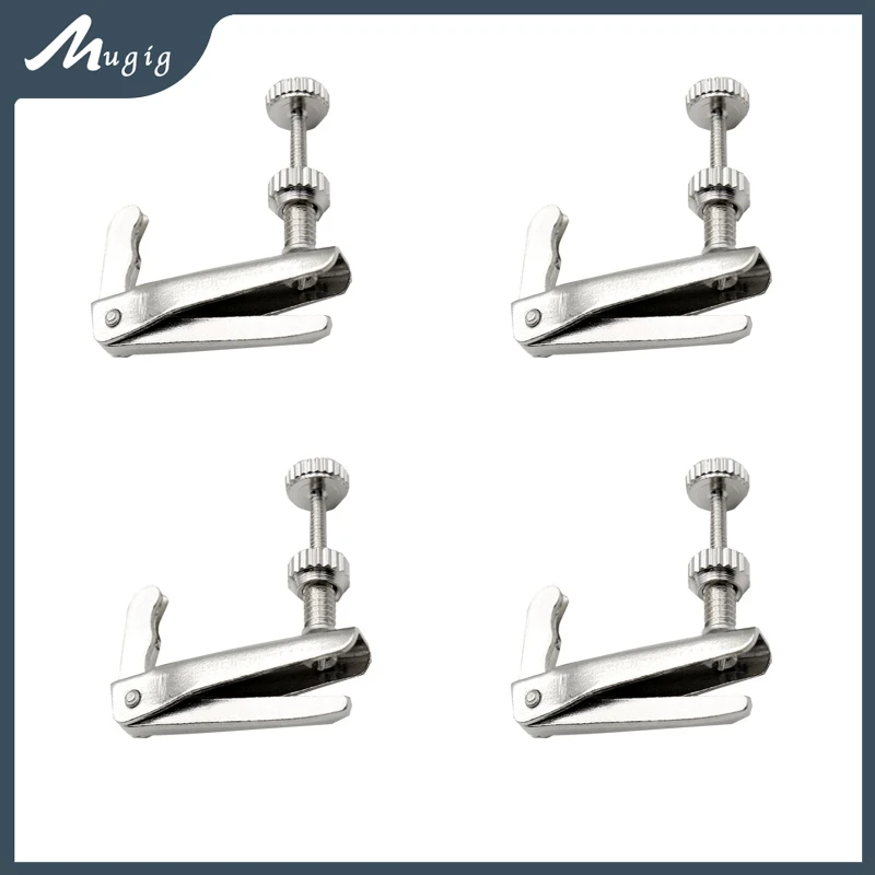 

4PCS Violin Fine Tuners Adjuster Nickel Alloy Silver Tailpiece Tuners For 3/4 4/4 Violin Bulid Repair Making Parts Accessories