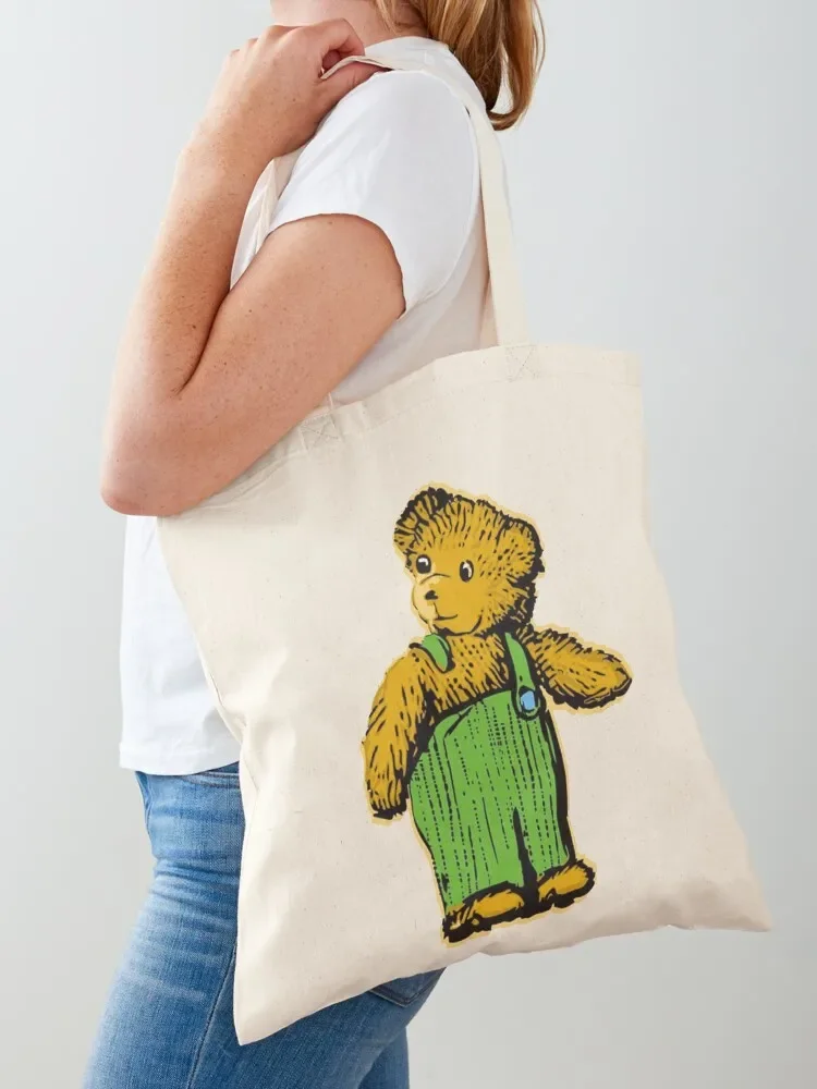 Corduroy bear Tote Bag Woman shopper bag Big bag women canvas tote Portable shopping